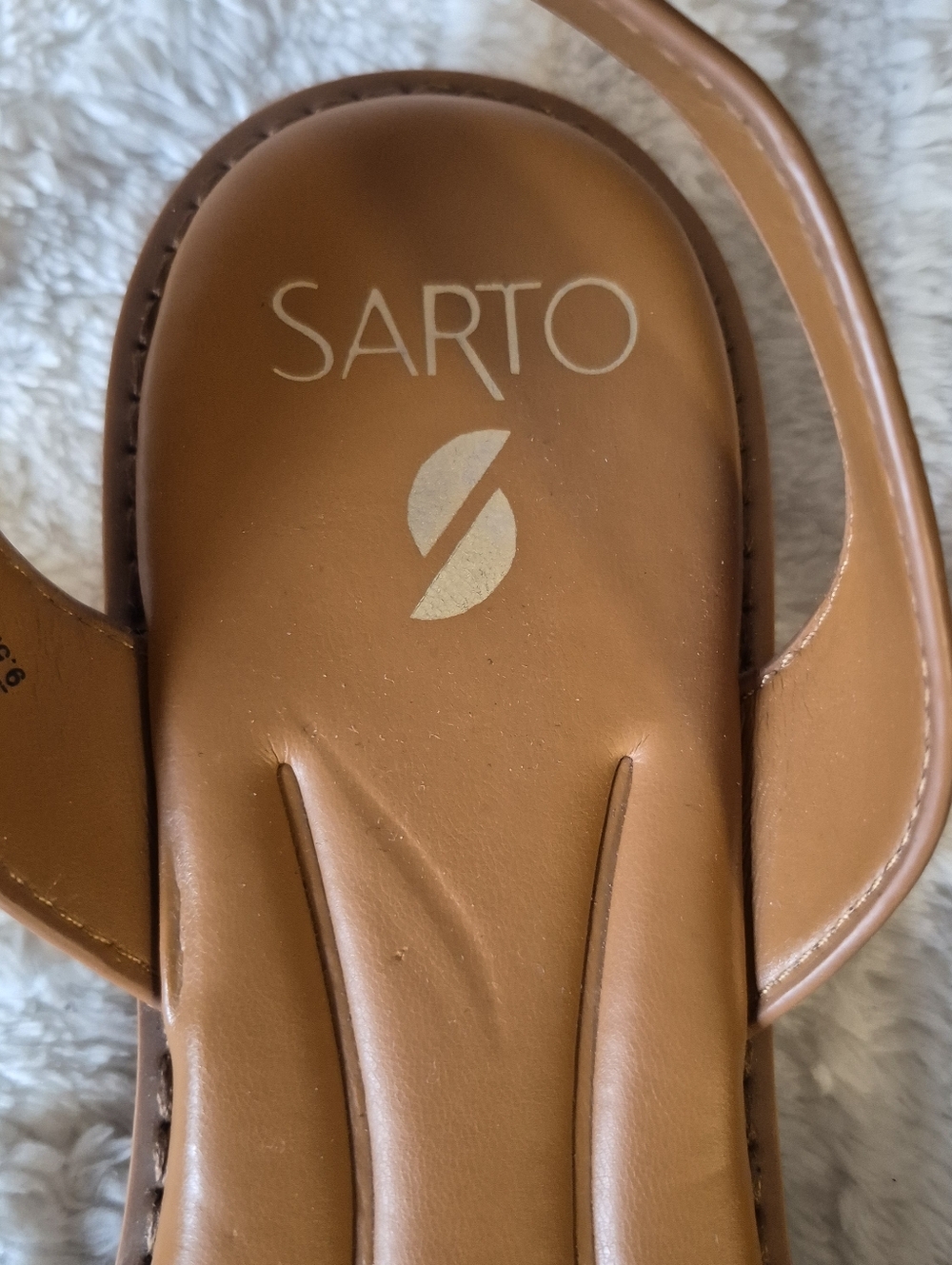 Franco Sarto Greene Leather Sandals Tan Ankle Strap Gladiator Women's Size 9.5 - Picture 13 of 14